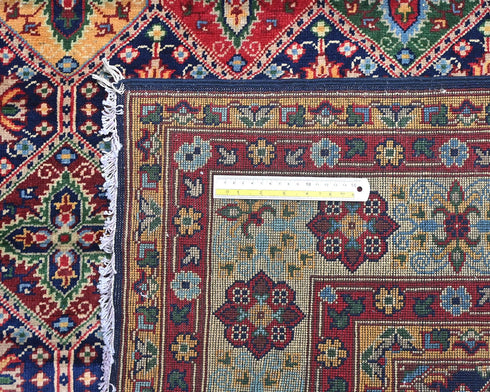 7x10 Yousafi Multicolor Afghan Hand Knotted Wool Area Rug